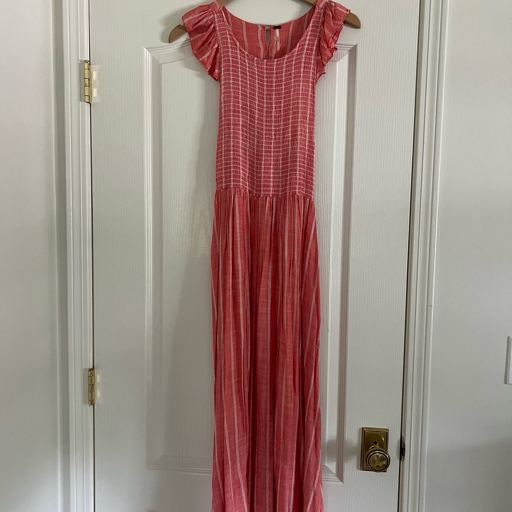 Free People Butterflies Striped Midi Dress - Picture 2 of 4